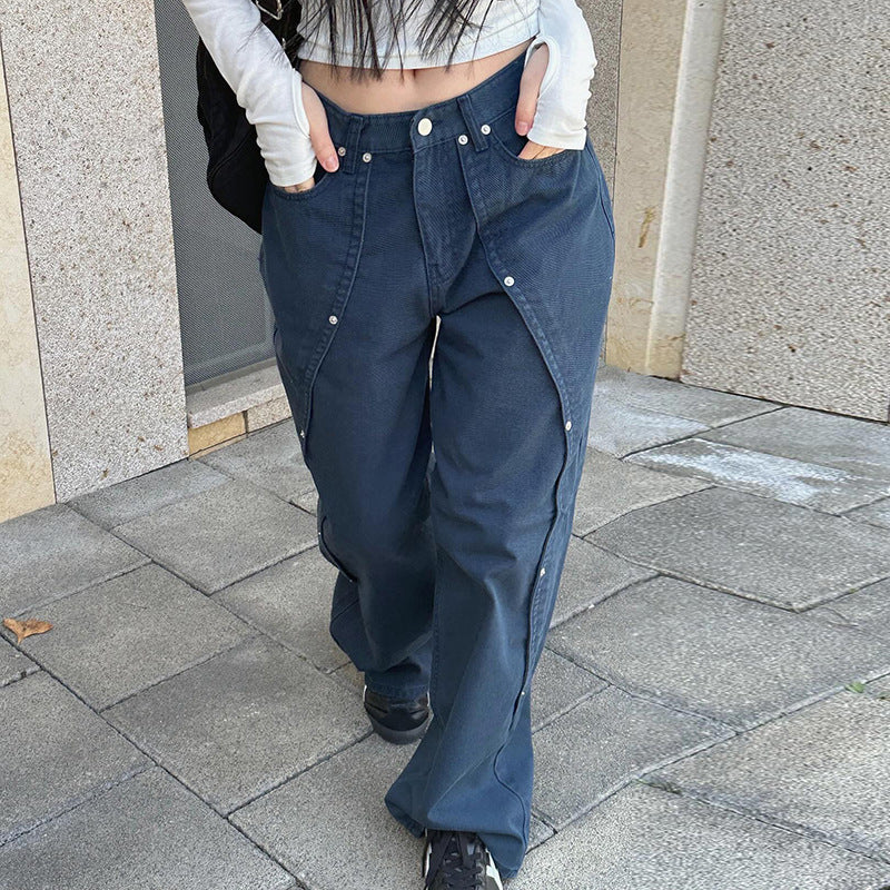 Irregular Straight Jeans