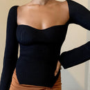Off-neck Long Sleeve