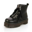 Round Toe Lace Up Boots