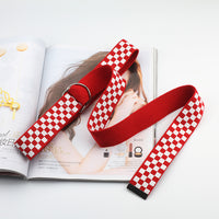 Nylon Canvas Buckle Plaid Belt