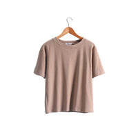 Solid Color Short Sleeve Women's T-shirt