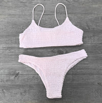 Smocked Triangle Bikini