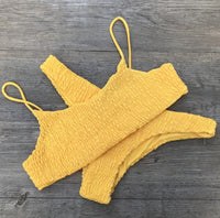 Smocked Triangle Bikini