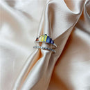Rainbow Chakra Microdiamond Ring