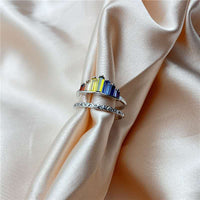 Rainbow Chakra Microdiamond Ring