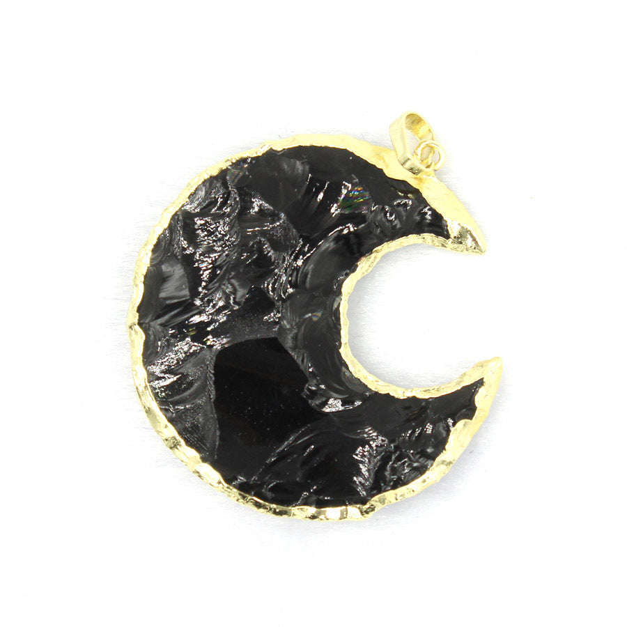 White Crystal Star + Moon Pendant