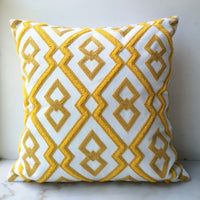 Luxe Yellow bedside pillow