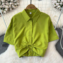 Summer Cinch Hoop Blouse