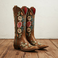 Vintage Flower Western Boots