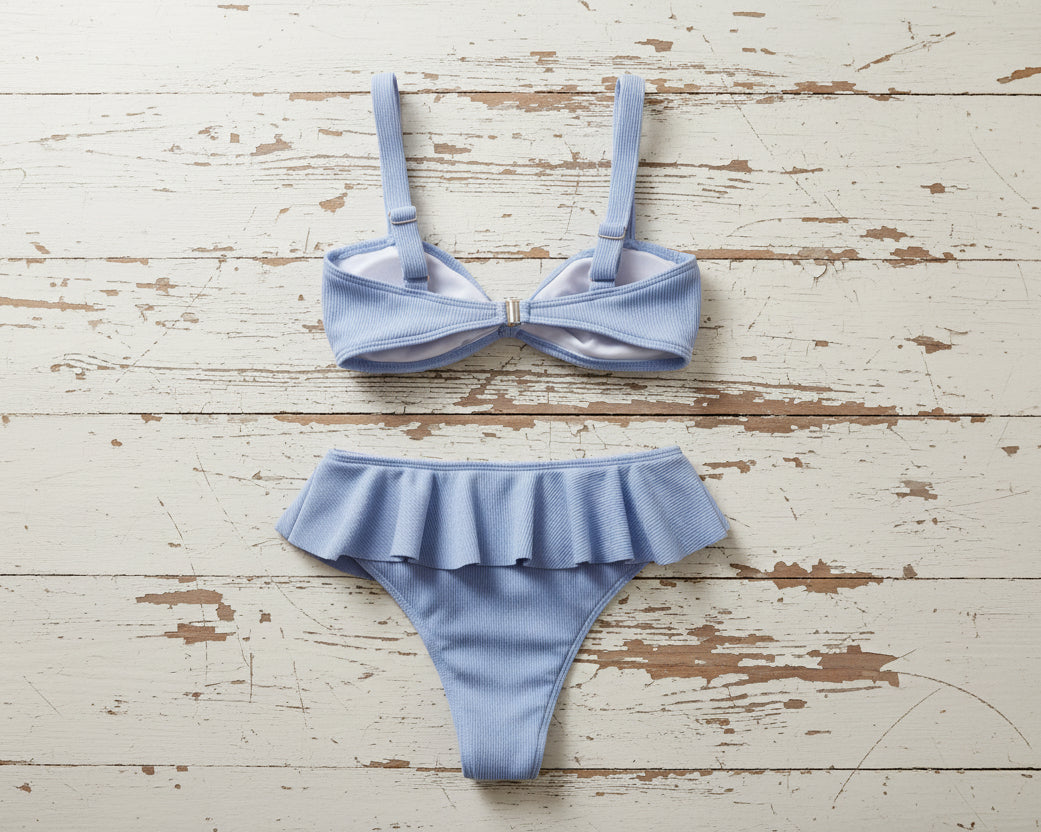 Ruffle Knitted Bikini