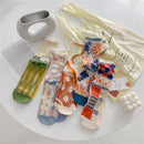 Retro Personality Glass Silk Socks
