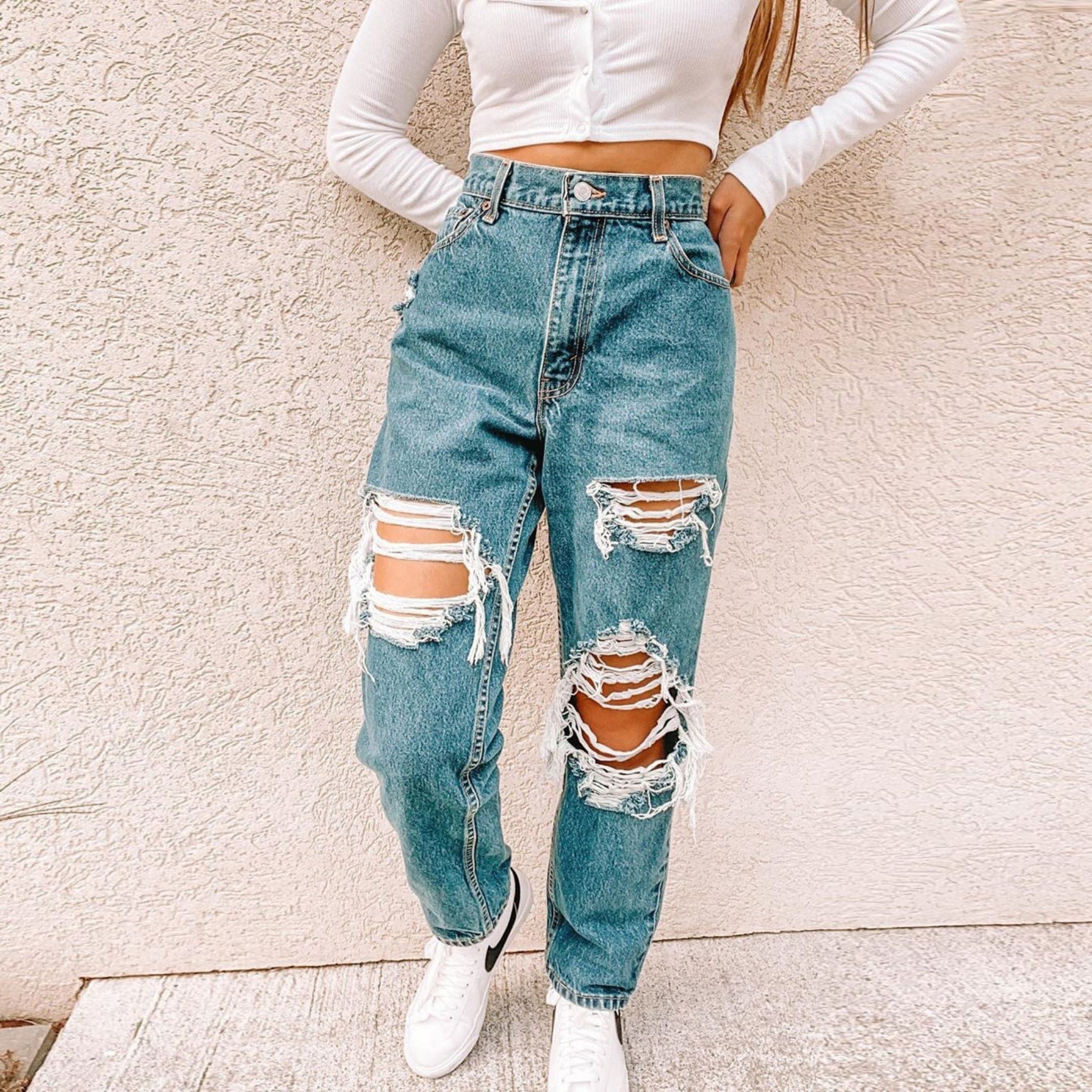 Ripped Denim Jeans
