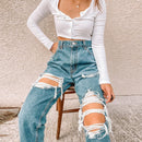 Ripped Denim Jeans