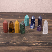8 Column Crystal Set & Wooden Box
