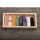 8 Column Crystal Set & Wooden Box