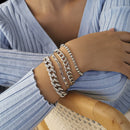 Snake Bone Chain Bracelet Set