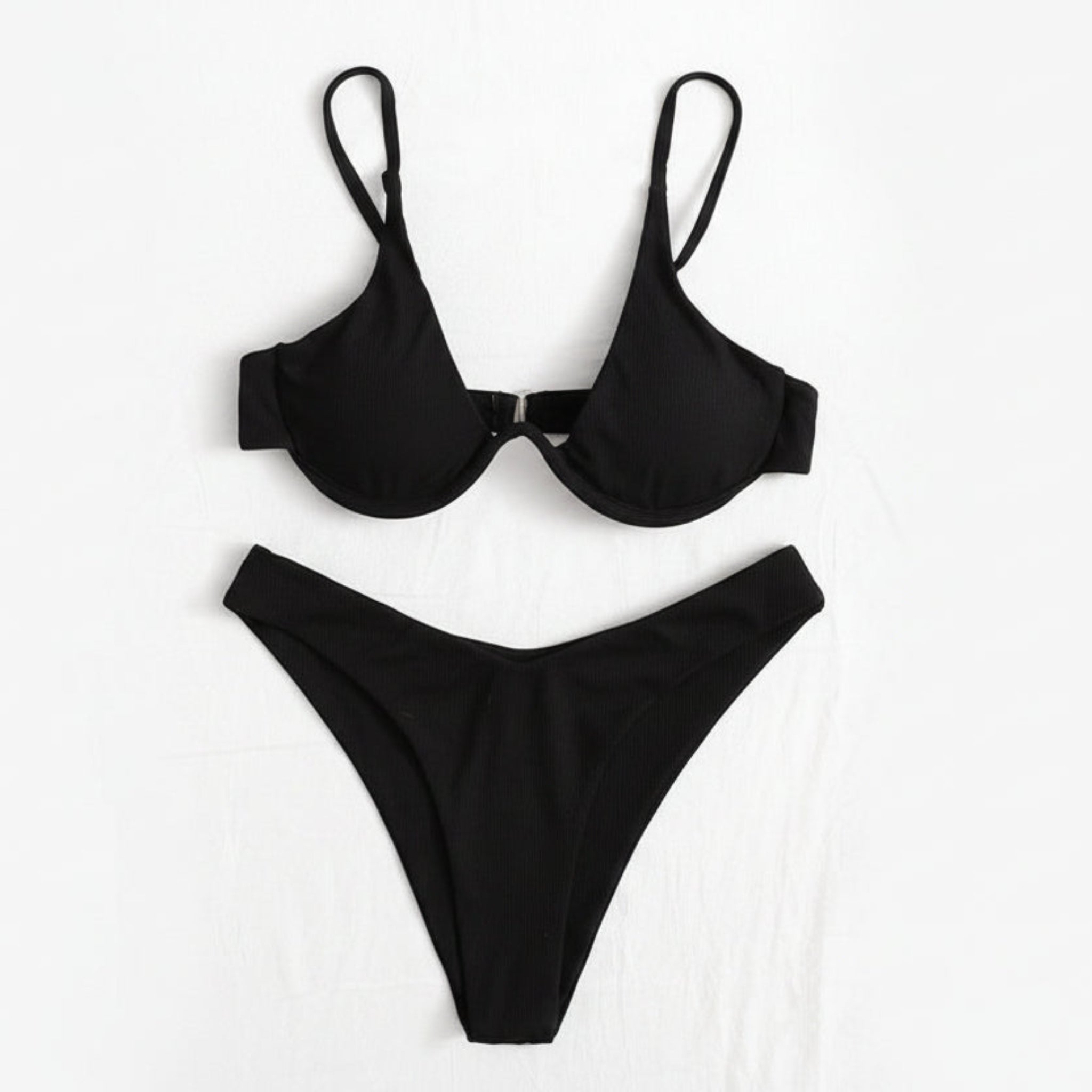 Cross-border Solid Split Bikini