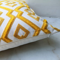 Luxe Yellow bedside pillow