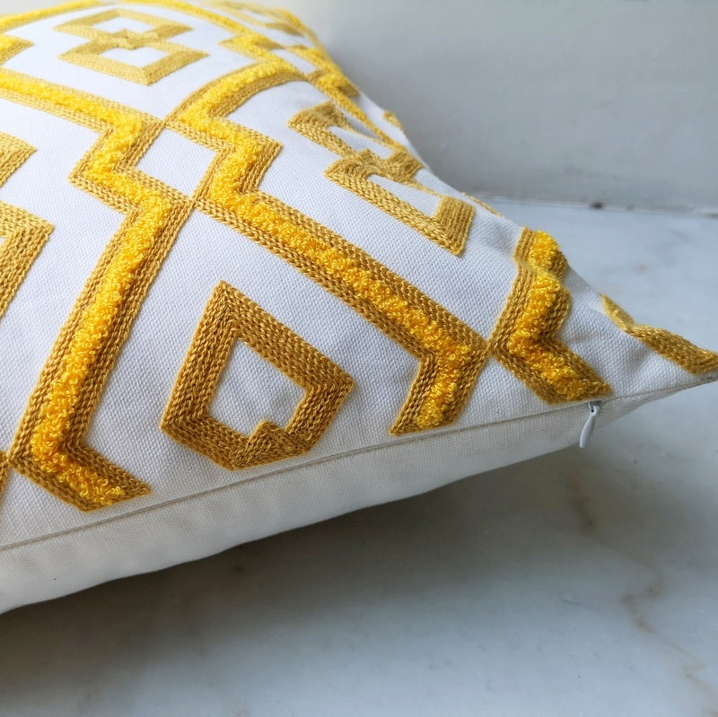 Luxe Yellow bedside pillow