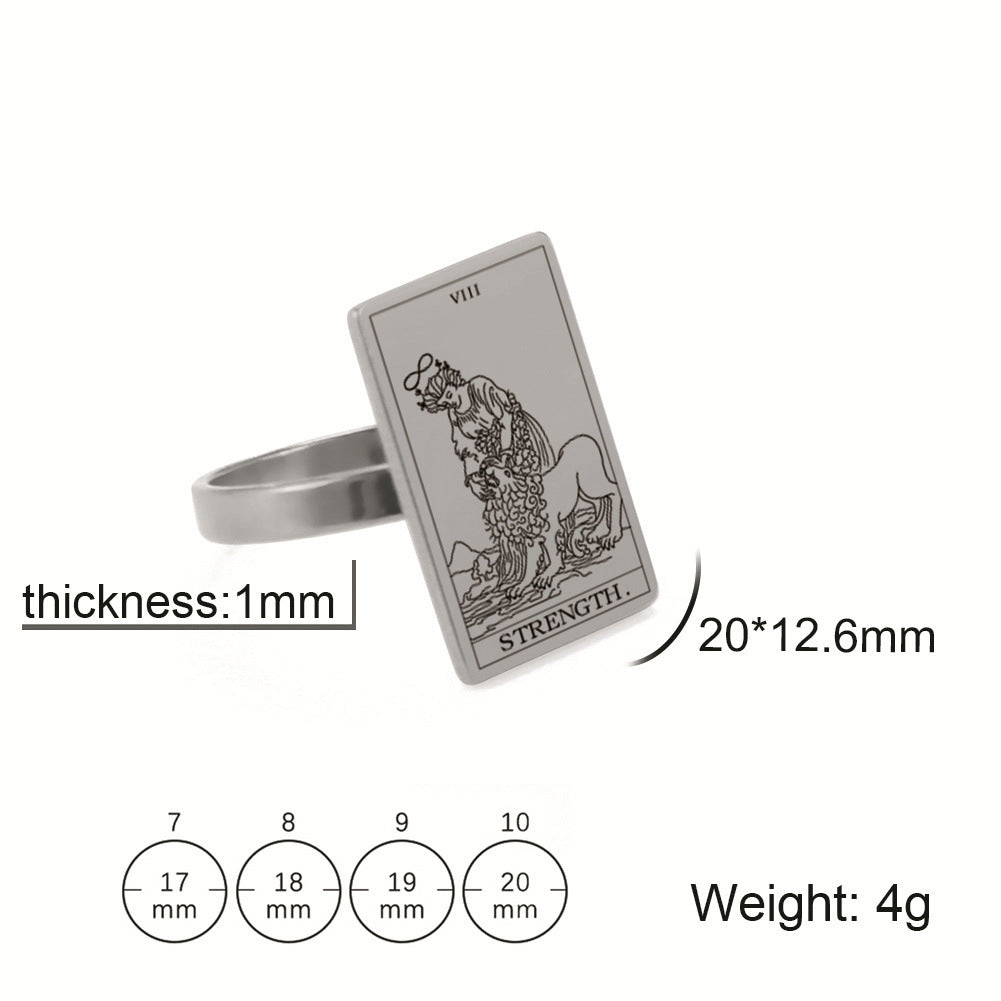 Major Arcana Tarot Stainless Steel Ring (Variety)