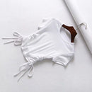 Drawstring short sleeve T-shirt