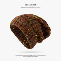 Mixed Thermal Knitting Sleeve Cap