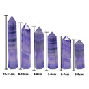 Natural Crystal Blue Purple Fluorite Crystal Column Energy Stone (Variety)