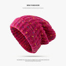 Mixed Thermal Knitting Sleeve Cap