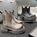Chunky Heel Smoke Pipe Boots