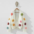 Handmade Crochet Cardigan + Jacquard Embroidery