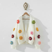 Handmade Crochet Cardigan + Jacquard Embroidery