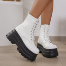 Platform Round Toe Boots