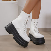 Platform Round Toe Boots