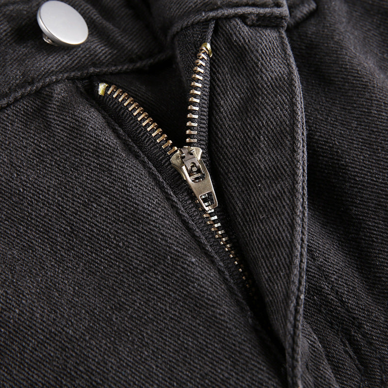 Ripped Edge Casual Jeans
