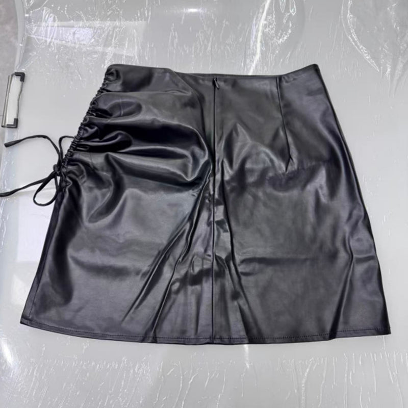 Faux Leather Mini Skirt