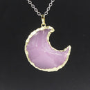 White Crystal Star + Moon Pendant