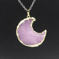 White Crystal Star + Moon Pendant