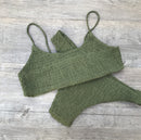 Smocked Triangle Bikini
