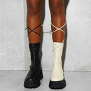 Platform Lace-up Ankle Boots