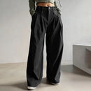 High-Waisted Pleated Trousers