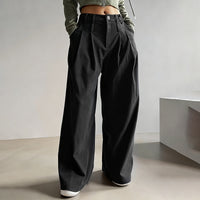 High-Waisted Pleated Trousers