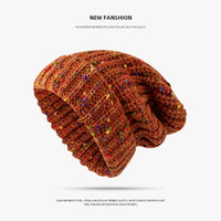 Mixed Thermal Knitting Sleeve Cap