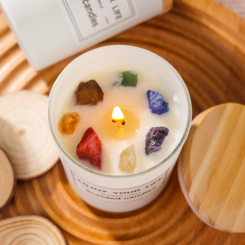 Chakra Crystal Soy Candle (Variety)