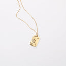Plate Moon Gold Plated Necklace
