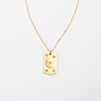Plate Moon Gold Plated Necklace