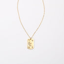 Plate Moon Gold Plated Necklace
