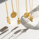 Plate Moon Gold Plated Necklace