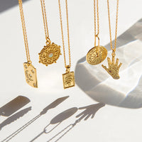 Plate Moon Gold Plated Necklace