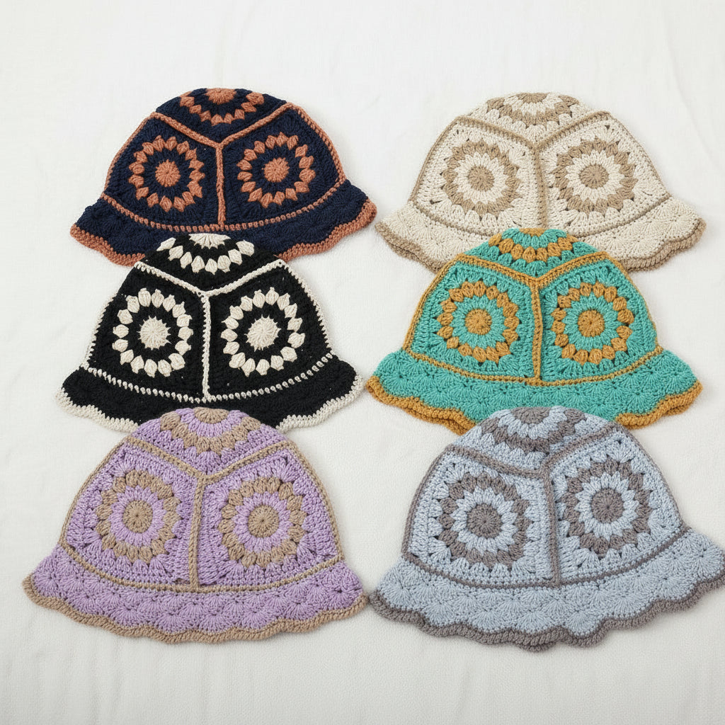 Knitted Doily Fisherman Hat