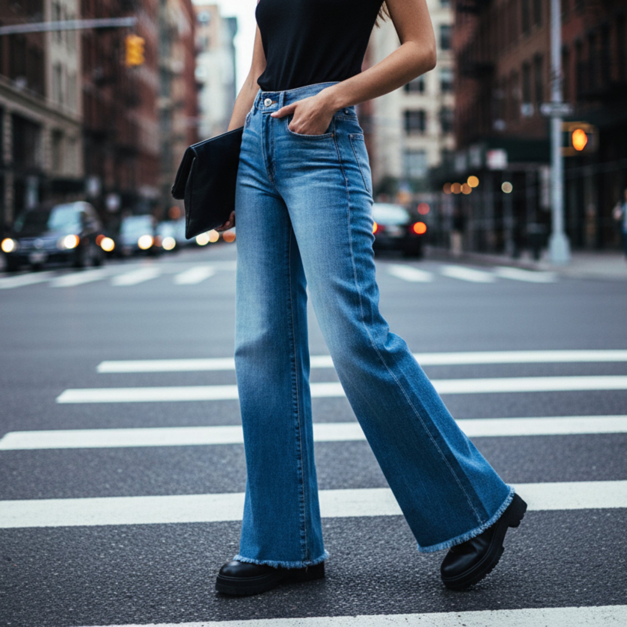Slim Fit Flared Denim Jeans